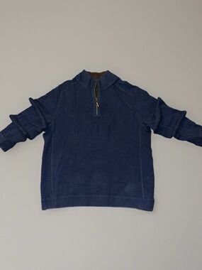 Tommy Bahama Sweater Reversible Quarter Zip Knit Pullover